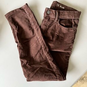 Gap kids corduroy brown pants sz12 slim